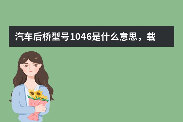 汽车后桥型号1046是什么意思，载重是多少，490发动机是多少马力，怎么算呀。谢了