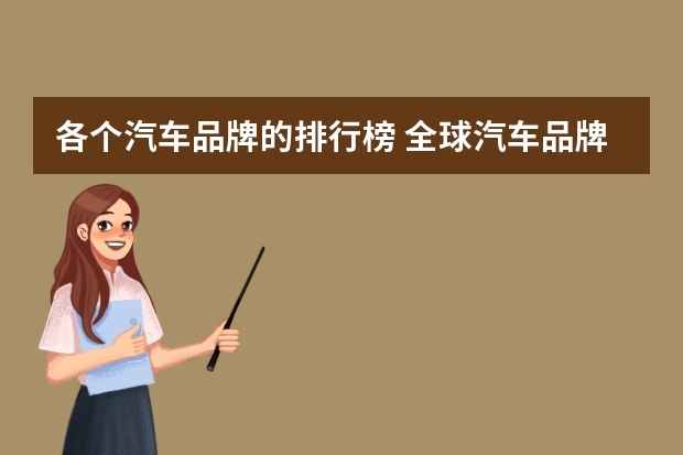 各个汽车品牌的排行榜 全球汽车品牌排行榜前十名