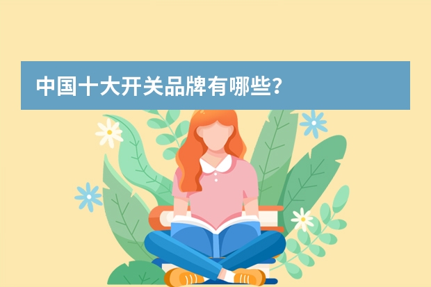 中国十大开关品牌有哪些？