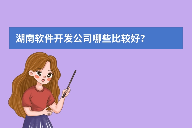 湖南软件开发公司哪些比较好？