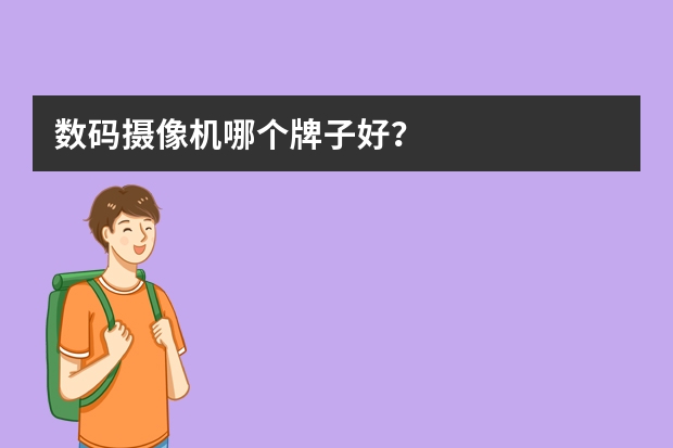 数码摄像机哪个牌子好？